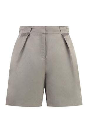 Linen blend shorts-0